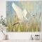 Designart - Snowy Egret in Flight vII - Farmhouse Canvas Artwork